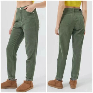 BDG Urban Outfitters Mom High-Rise Ankle Corduroy Pants Green Size 28